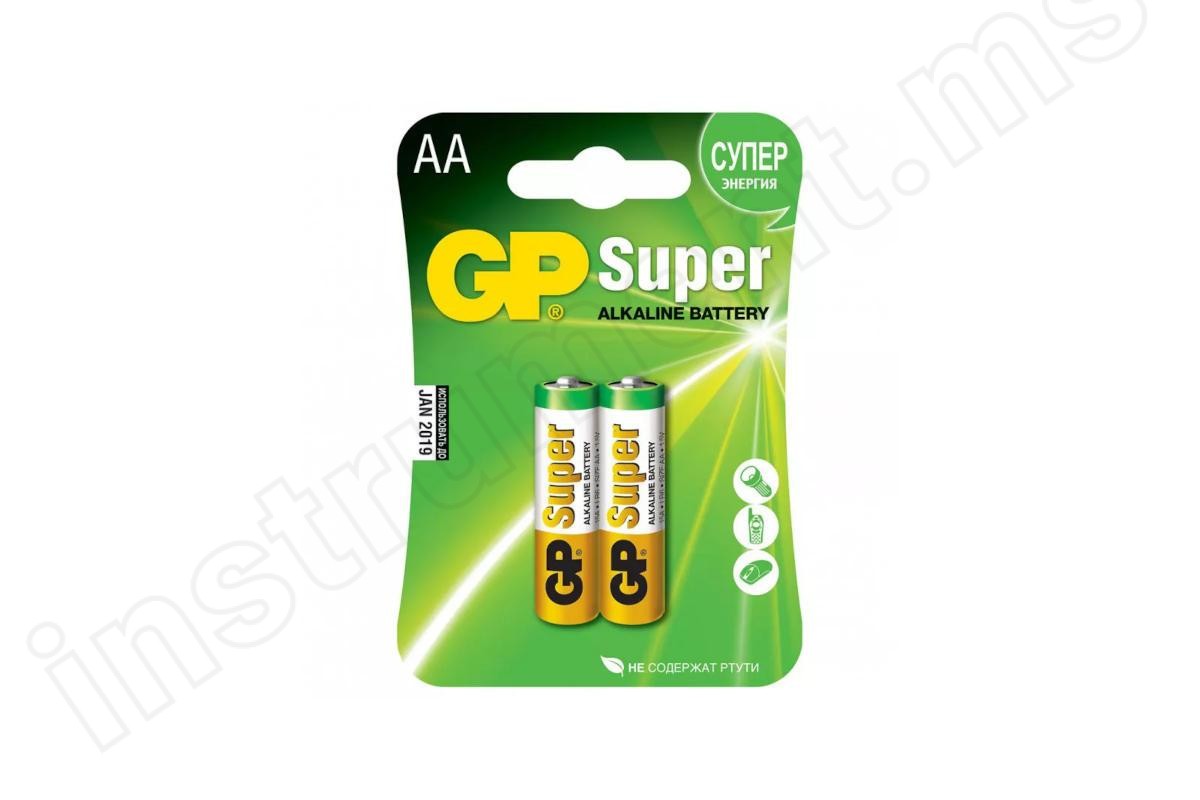 Батарейки GP Super Alkaline LR06 АА, 2шт - фото 1