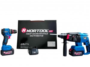 Набор аккумуляторных инструментов Nortool шуруповёрт CD21B, перфоратор CHR21B, в кейсе - фото 18