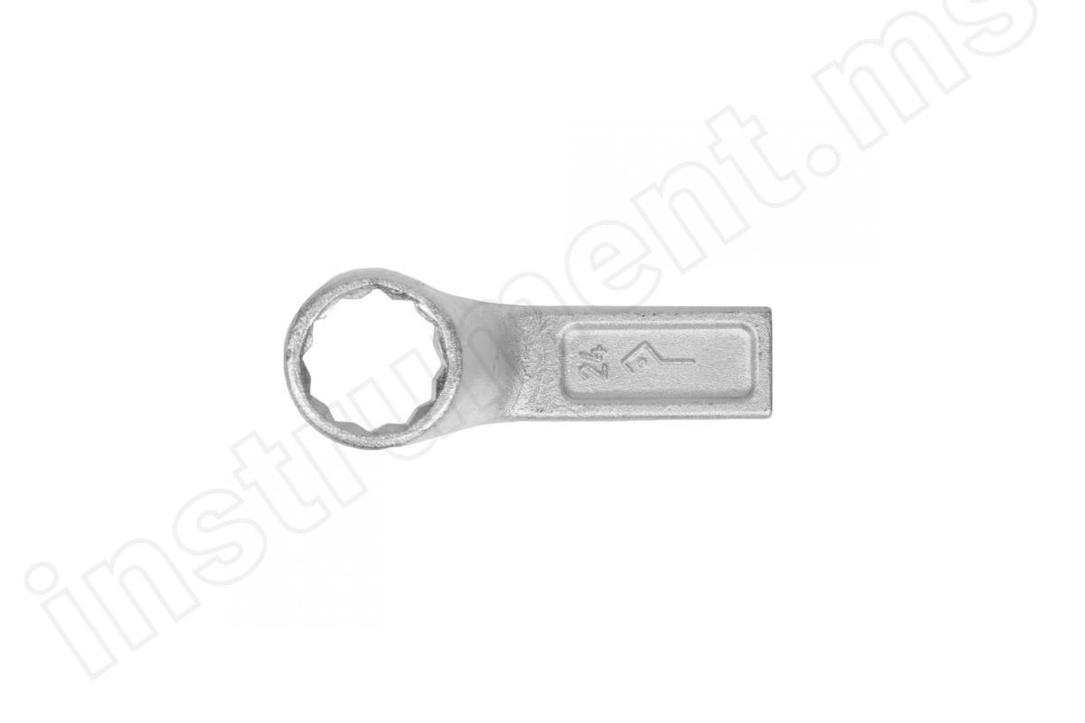 Ключ накидной 24мм односторонний КЗСМИ, оцинкованный   арт.129885 - фото 2