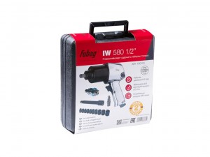 Гайковерт пневматический Fubag IW580 с набором из 10 головок, квадрат 1/2'' арт. 100190 - фото 6